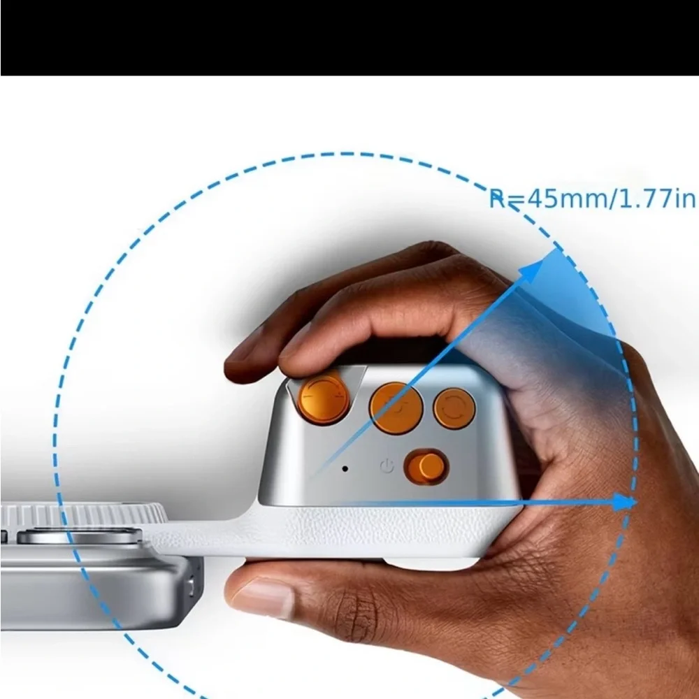 Fun Shot Magnetic Phone Camera Grip White Bundle. ( Ultra Strong Magnetic)